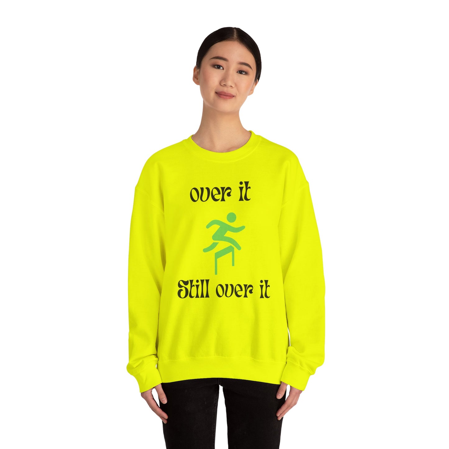 Unisex Heavy Blend Crewneck Sweatshirt - "Over It" Motivational Sweater for Relaxed Vibes, Comfortable Cozy Gift for Friends, Casual [...]