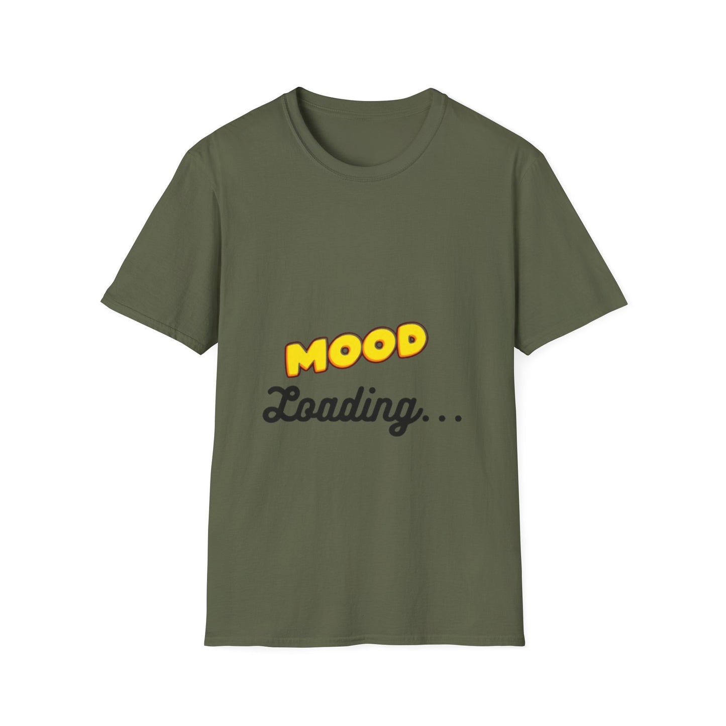 Mood Loading Unisex Softstyle T-Shirt, Funny Tee, Casual Wear, Gift for Friends, Relaxed Fit Tee, Trendy Graphic Shirt