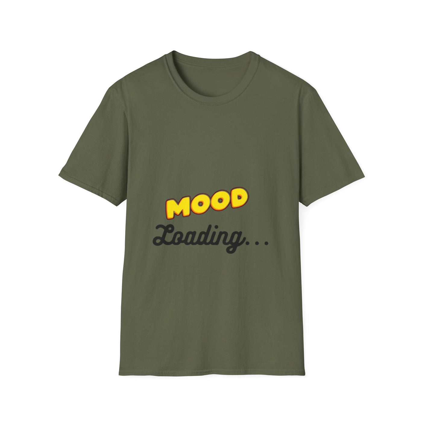 Mood Loading Unisex Softstyle T-Shirt, Funny Tee, Casual Wear, Gift for Friends, Relaxed Fit Tee, Trendy Graphic Shirt