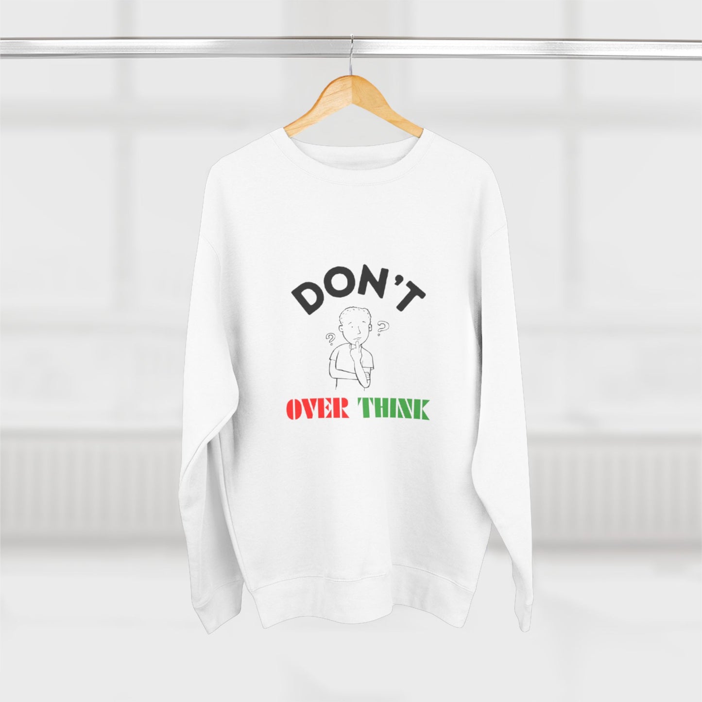 Trendy Unisex Crewneck Sweatshirt - "Lost in Thought" - Cozy Gift for Mindfulness Lovers, Casual Wear, Birthday Gift, Relaxation Apparel