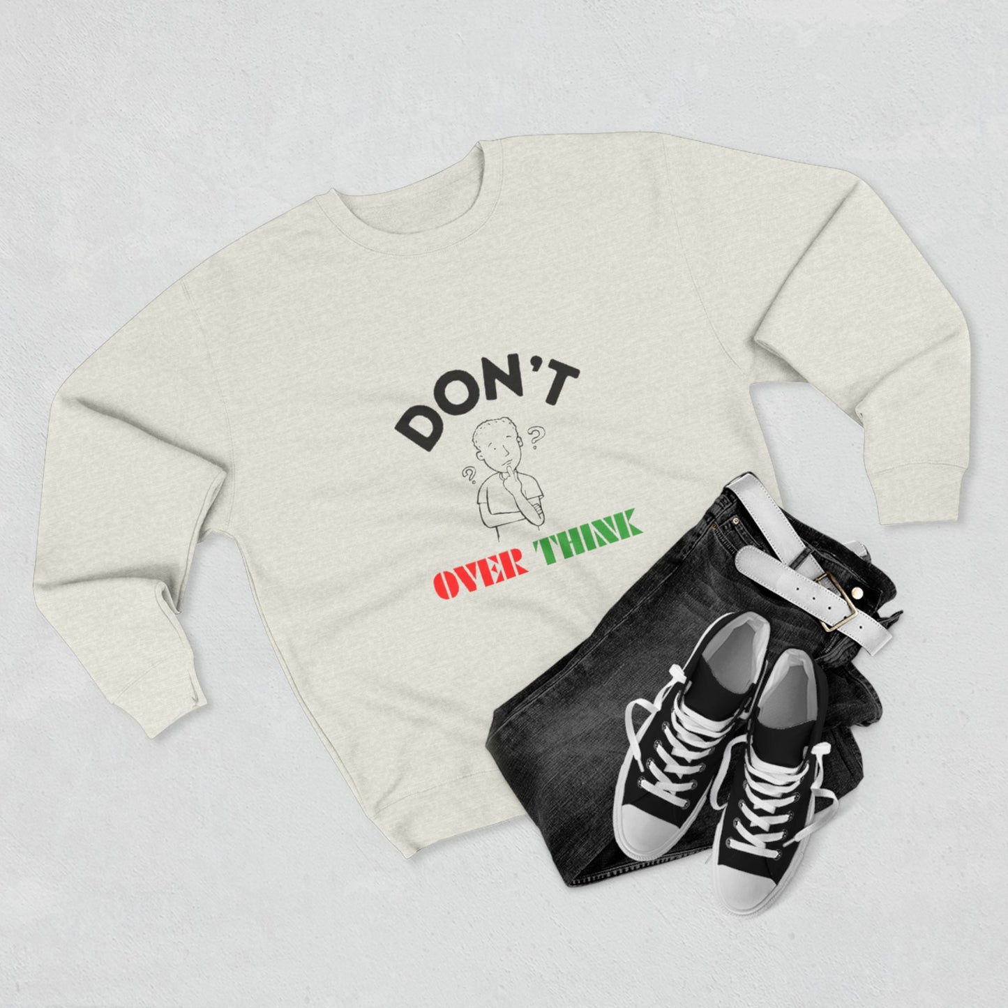 Trendy Unisex Crewneck Sweatshirt - "Lost in Thought" - Cozy Gift for Mindfulness Lovers, Casual Wear, Birthday Gift, Relaxation Apparel