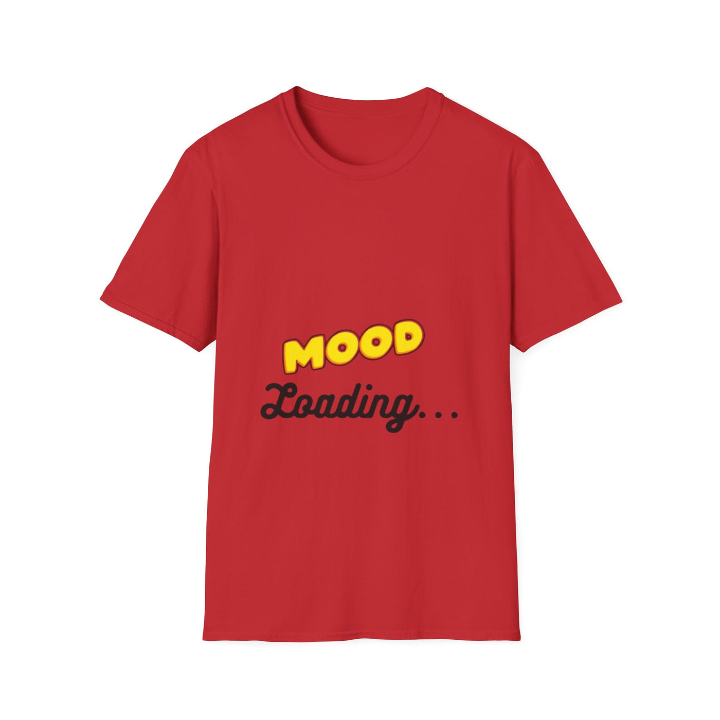 Mood Loading Unisex Softstyle T-Shirt, Funny Tee, Casual Wear, Gift for Friends, Relaxed Fit Tee, Trendy Graphic Shirt