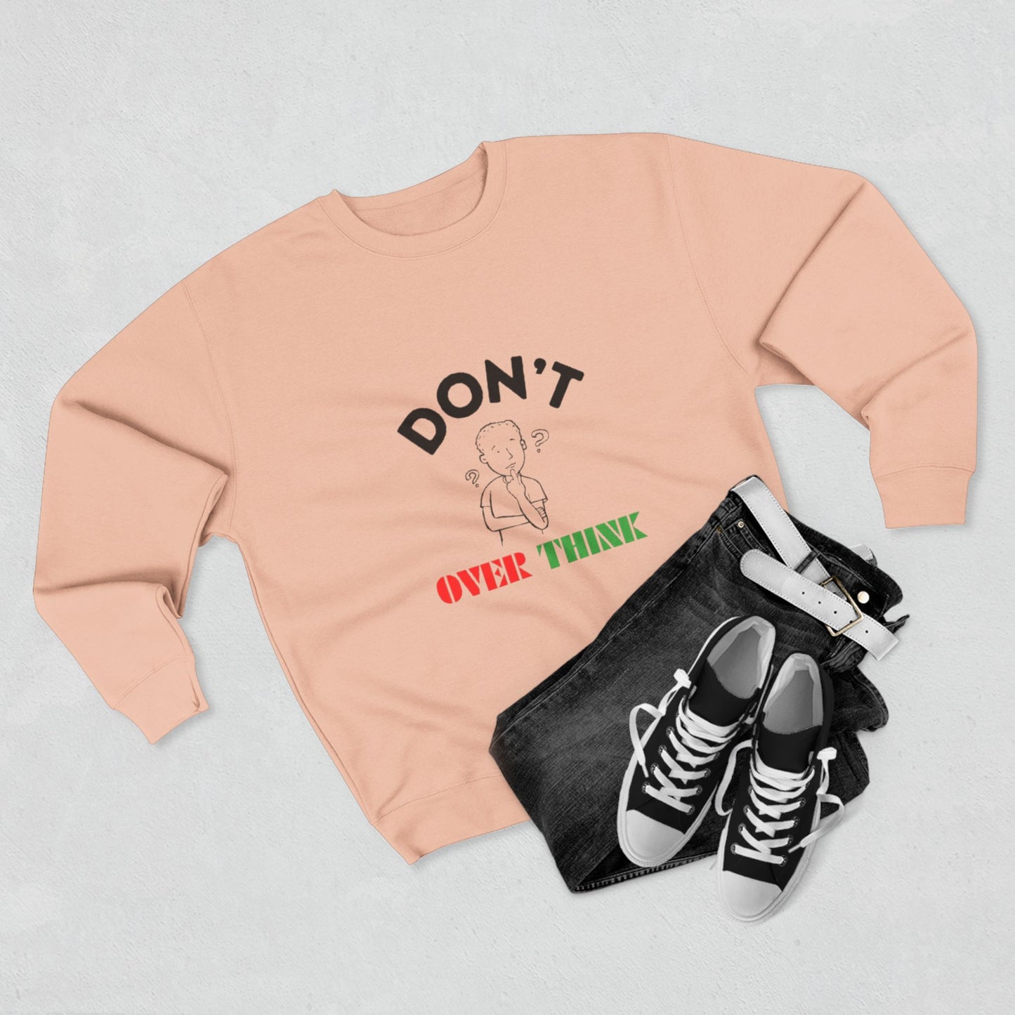 Trendy Unisex Crewneck Sweatshirt - "Lost in Thought" - Cozy Gift for Mindfulness Lovers, Casual Wear, Birthday Gift, Relaxation Apparel