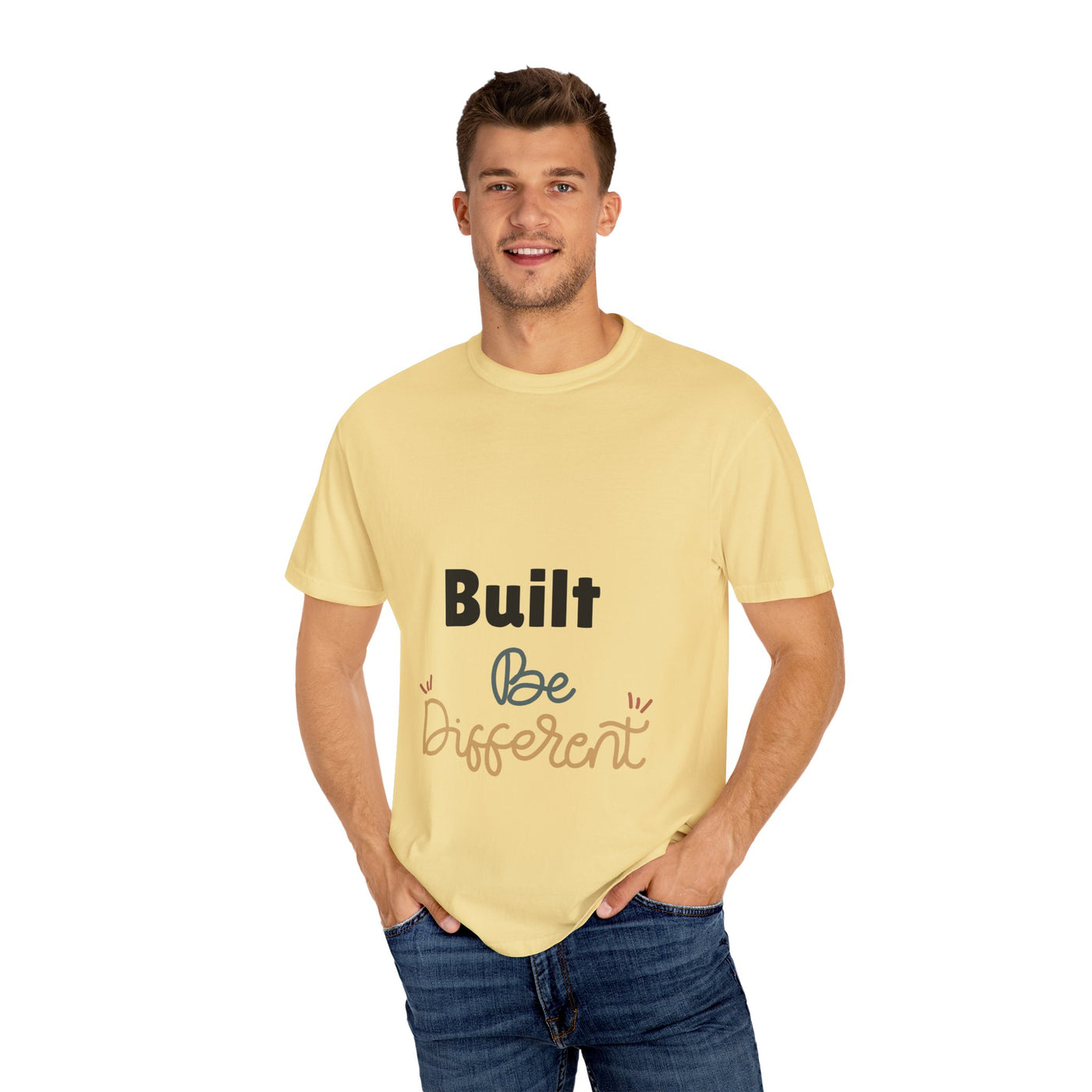 Inspirational Unisex T-Shirt: "Built Be Different" - Casual Wear, Gift for Friends, Motivational Apparel, Everyday Comfort, Unique Style