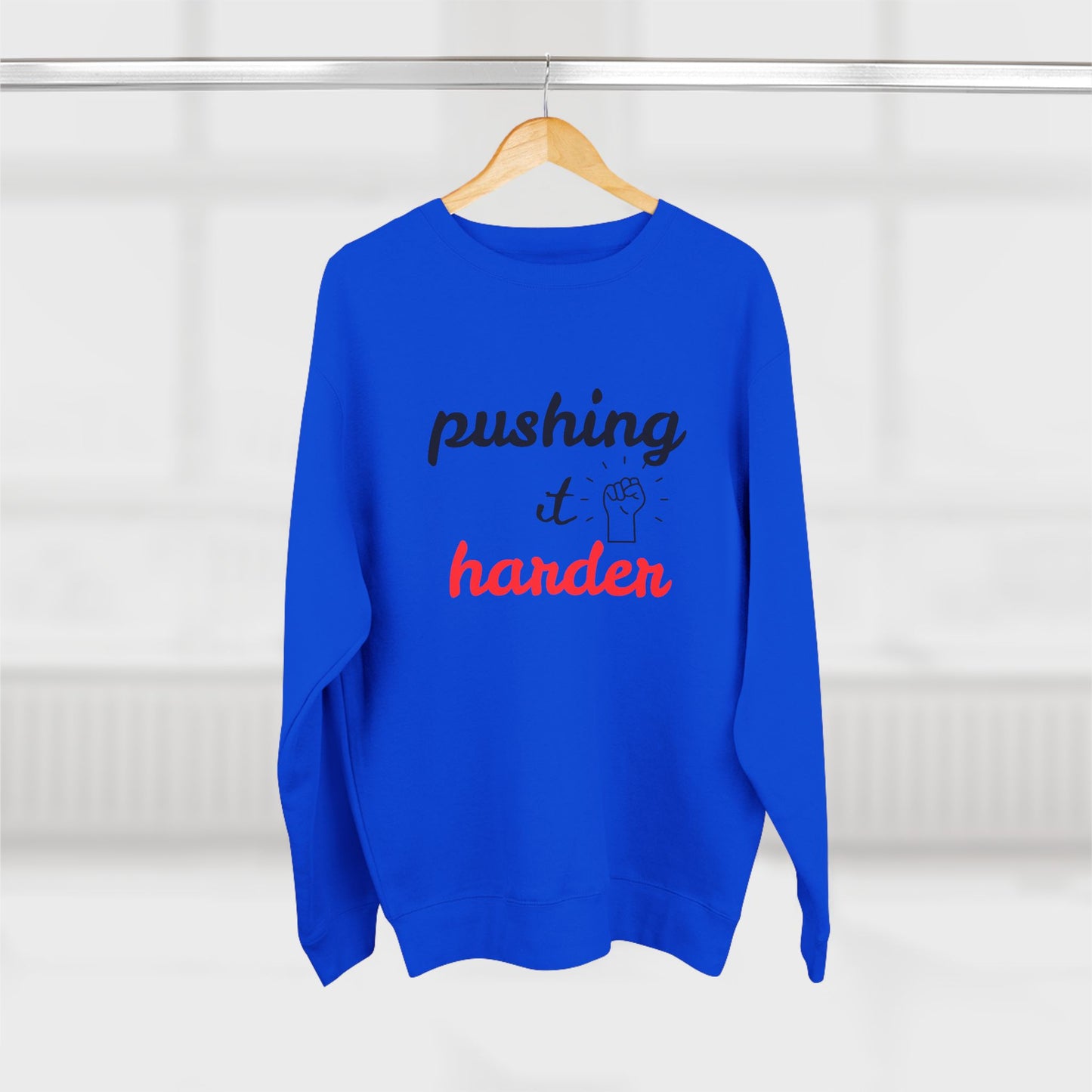 Motivational Crewneck Sweatshirt - "Pushing It Harder" - Workout Gear, Athleisure, Casual Wear, Gift for Fitness Lovers, Encouragement [...]