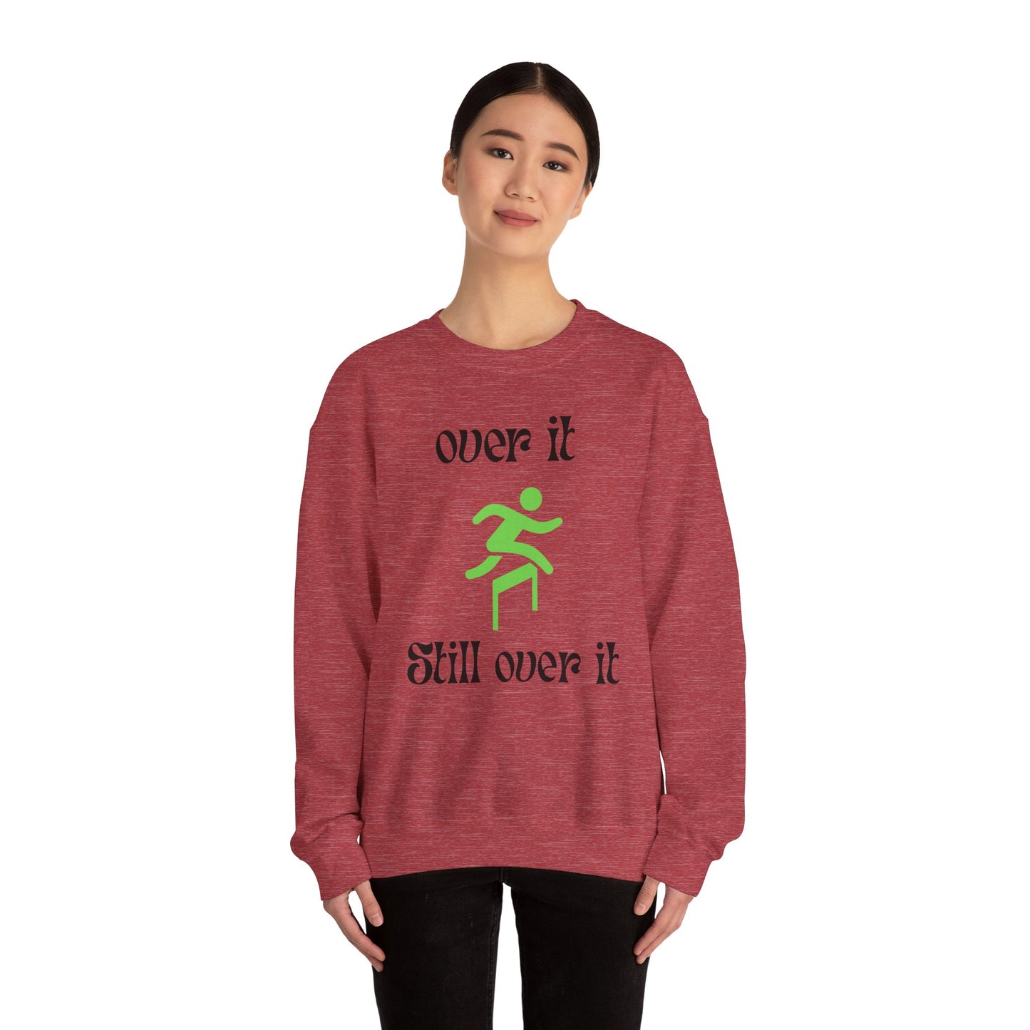 Unisex Heavy Blend Crewneck Sweatshirt - "Over It" Motivational Sweater for Relaxed Vibes, Comfortable Cozy Gift for Friends, Casual [...]
