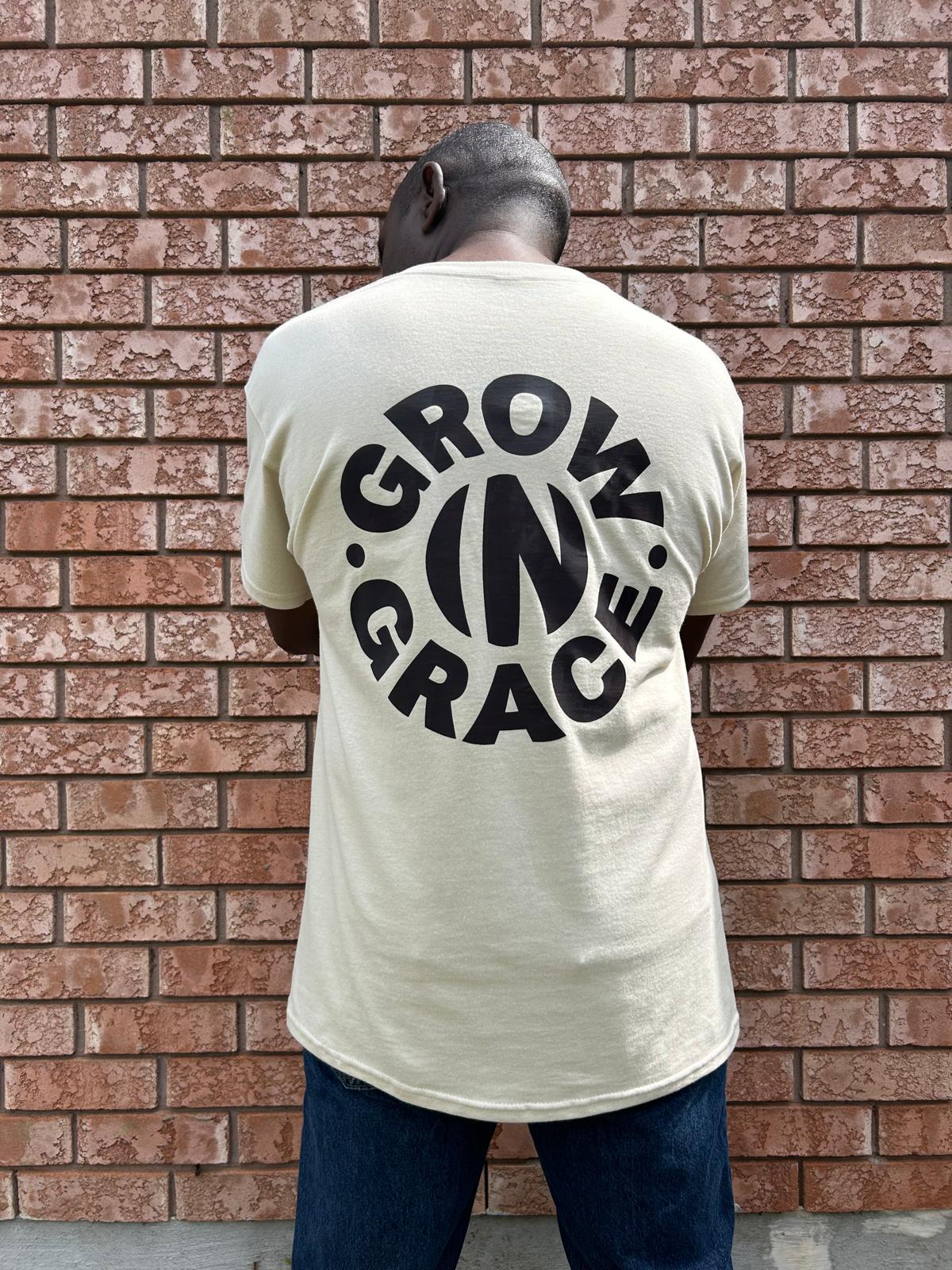 Grow In Grace - Sand with Dark Brown writing