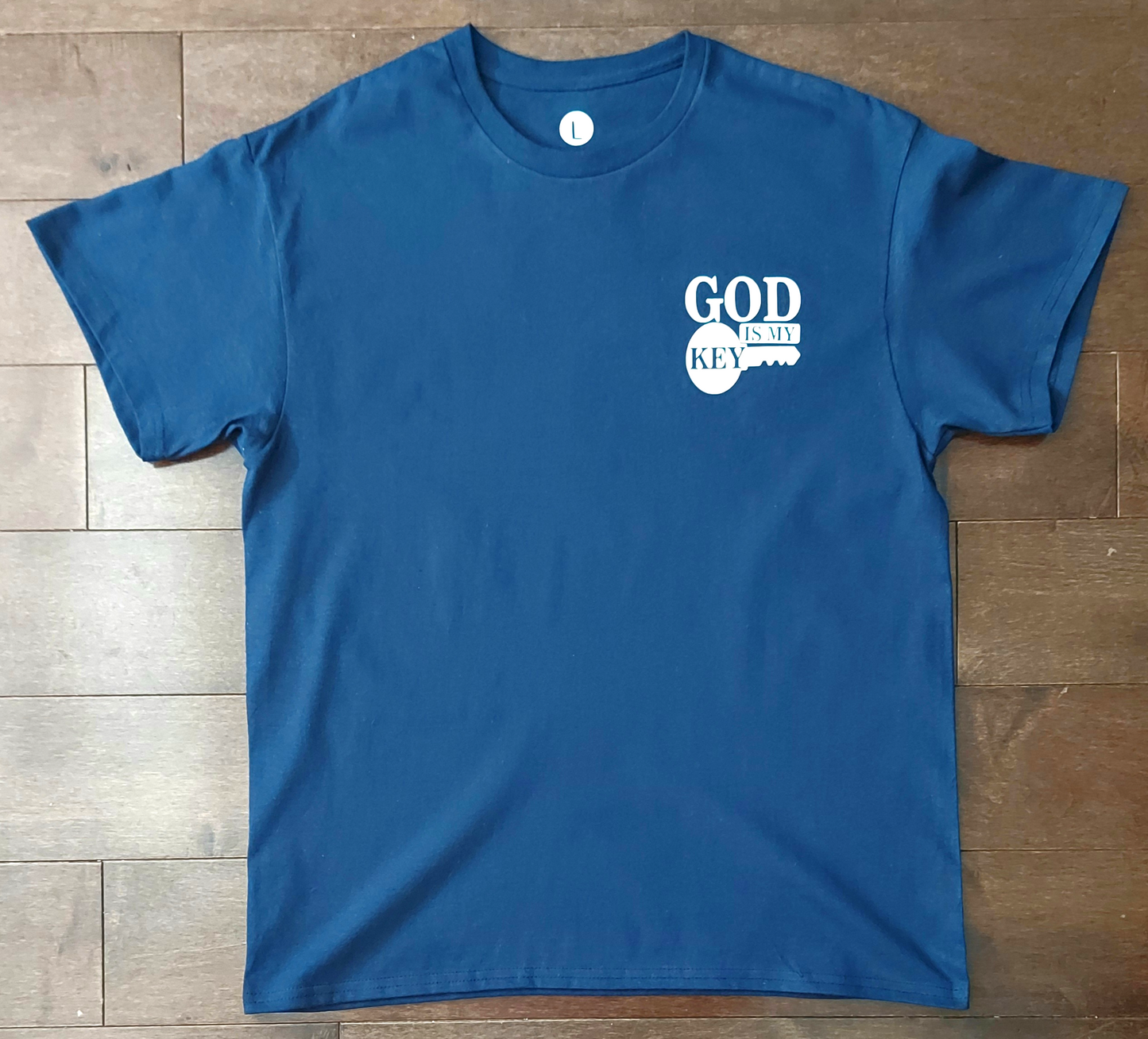 God is My Key- Navy Blue T-Shirt