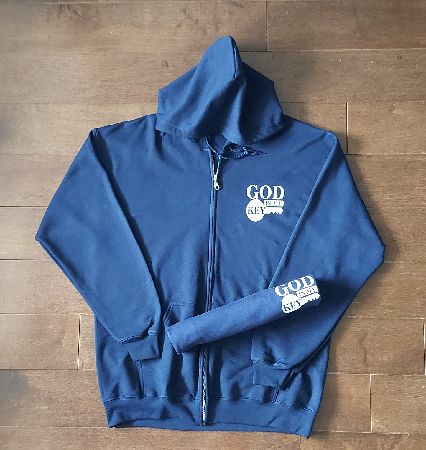 God Is My Key Zip Hoodie