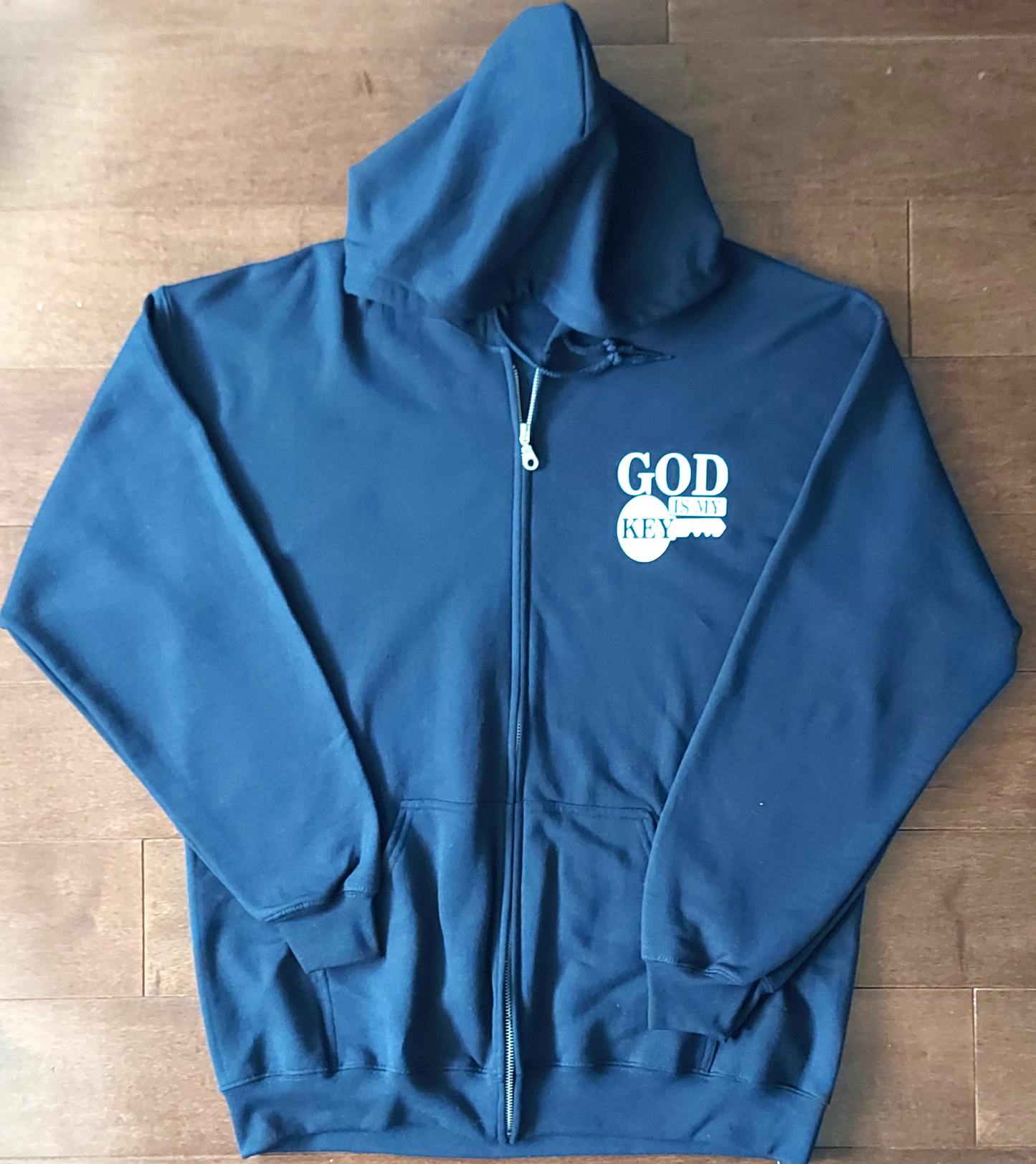 God Is My Key Zip Hoodie